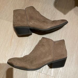 Taupe booties - size 9.5